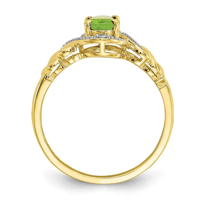 10K Peridot and Diamond RingWBC10XB305 WB Choice Jewelry Rings 10K Peridot and Diamond RingWBC10XB305 WB Choice Jewelry Rings