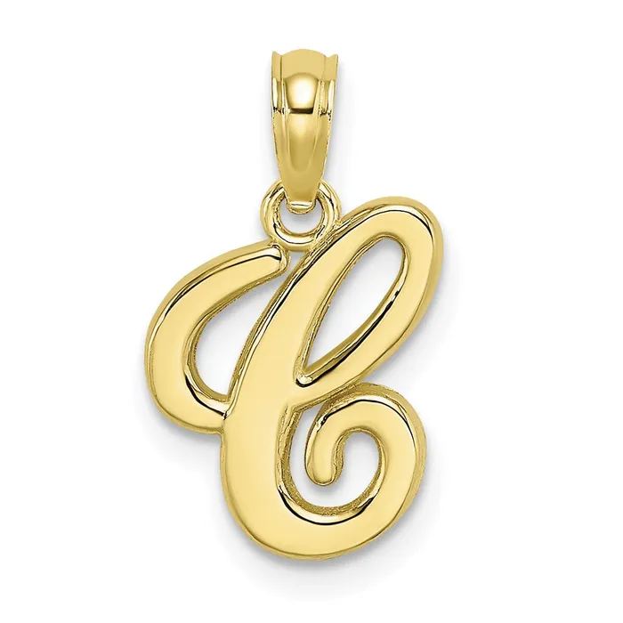 10K Polished C Script Initial CharmWBC10K6422C WB Choice Jewelry Charm Necklaces 10K Polished C Script Initial CharmWBC10K6422C WB Choice Jewelry Charm Necklaces