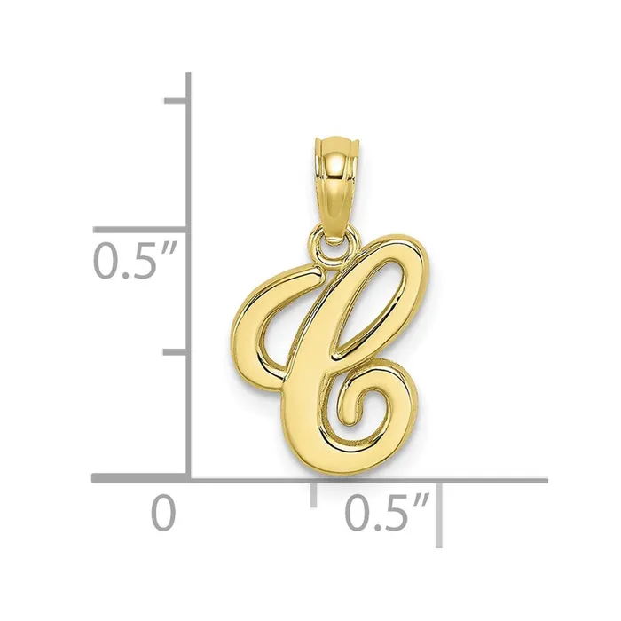 10K Polished C Script Initial CharmWBC10K6422C WB Choice Jewelry Charm Necklaces 10K Polished C Script Initial CharmWBC10K6422C WB Choice Jewelry Charm Necklaces