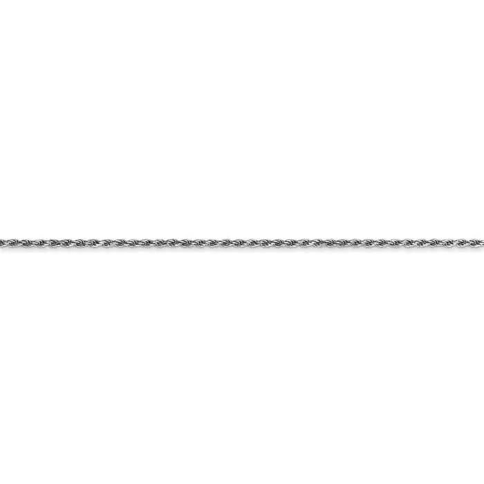 10k White Gold 115mm DC Machine Made Rope Chain AnkletWBC10W0109 WB Choice Jewelry Necklaces 10k White Gold 115mm DC Machine Made Rope Chain AnkletWBC10W0109 WB Choice Jewelry Necklaces