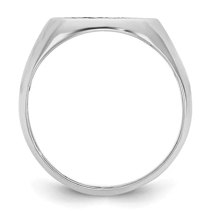 10KW Polished with Antiqued Background Monogram RingWBC10XNR68W WB Choice Jewelry Rings 10KW Polished with Antiqued Background Monogram RingWBC10XNR68W WB Choice Jewelry Rings