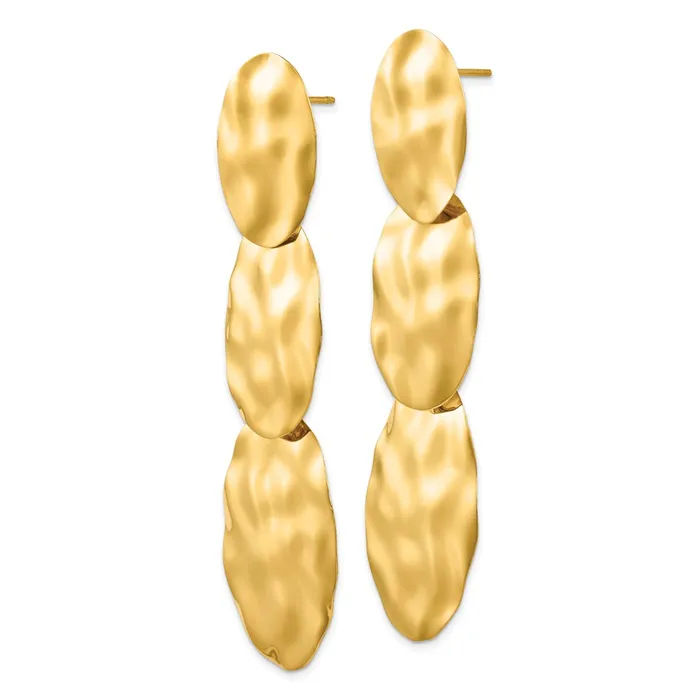 14k Polished Hammered Dangle EarringsWBCE879 WB Choice Jewelry Earrings 14k Polished Hammered Dangle EarringsWBCE879 WB Choice Jewelry Earrings