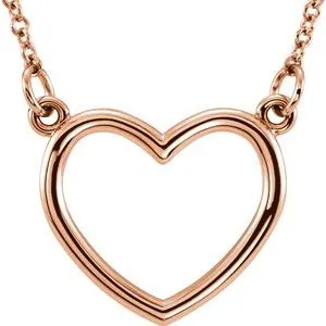 14K Rose 108x10 mm Heart 16 Necklace 858741019PSTWBC WB Choice Jewelry Necklaces 14K Rose 108x10 mm Heart 16 Necklace 858741019PSTWBC WB Choice Jewelry Necklaces
