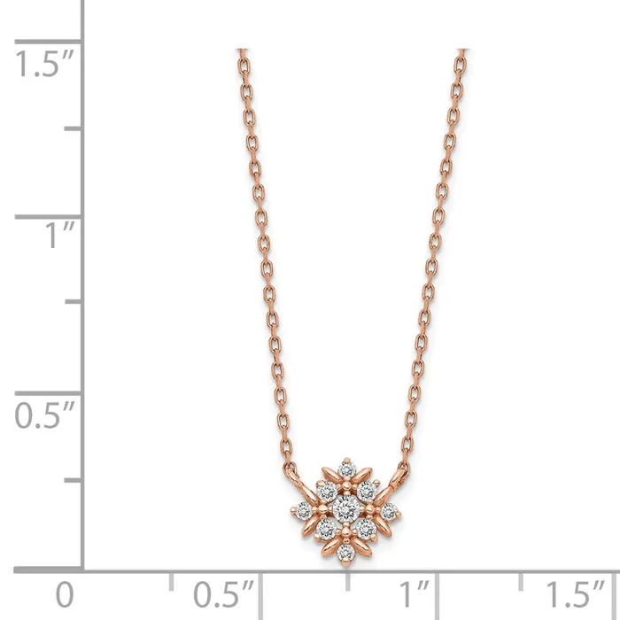14K Rose Gold Fancy CZ w1in ext NecklaceWBCSF277815 WB Choice Jewelry Necklaces 14K Rose Gold Fancy CZ w1in ext NecklaceWBCSF277815 WB Choice Jewelry Necklaces