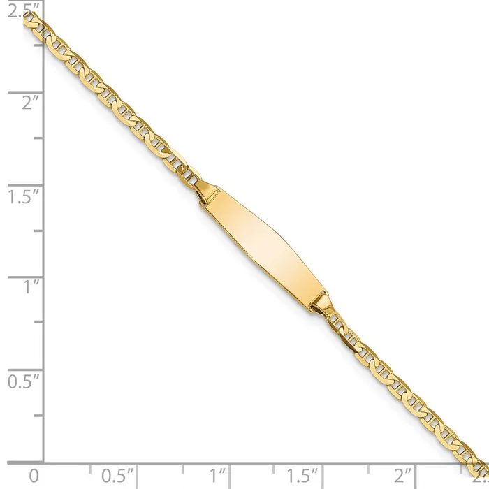 14k Semisolid Soft Diamond Shape Anchor ID BraceletWBCDCID137C7 WB Choice Jewelry Bracelets 14k Semisolid Soft Diamond Shape Anchor ID BraceletWBCDCID137C7 WB Choice Jewelry Bracelets