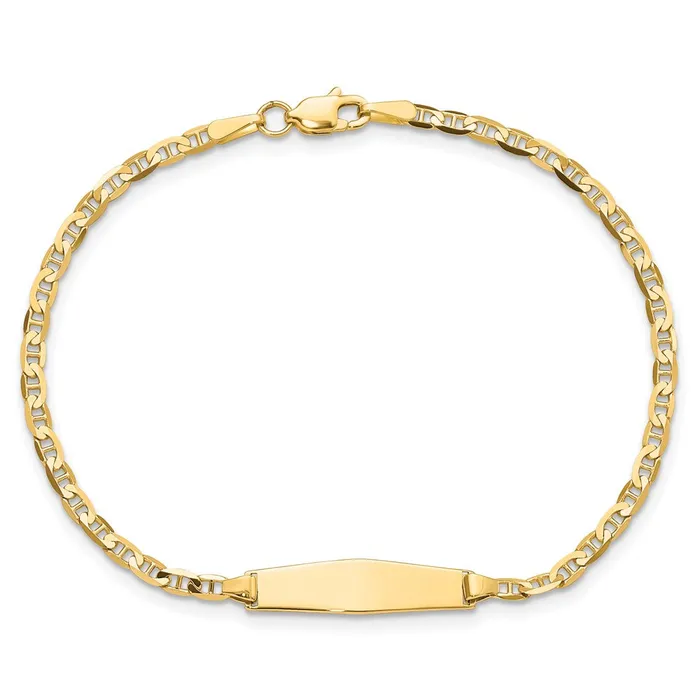14k Semisolid Soft Diamond Shape Anchor ID BraceletWBCDCID137C7 WB Choice Jewelry Bracelets 14k Semisolid Soft Diamond Shape Anchor ID BraceletWBCDCID137C7 WB Choice Jewelry Bracelets
