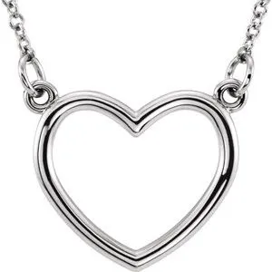 14K White 108x10 mm Heart 16 Necklace 858741017PSTWBC WB Choice Jewelry Necklaces 14K White 108x10 mm Heart 16 Necklace 858741017PSTWBC WB Choice Jewelry Necklaces