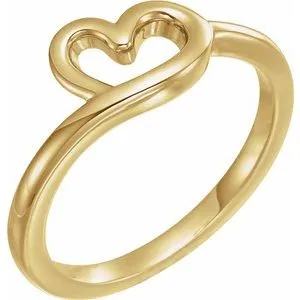 14K Yellow Heart Youth Ring 51743102PSTWBC WB Choice Jewelry Rings