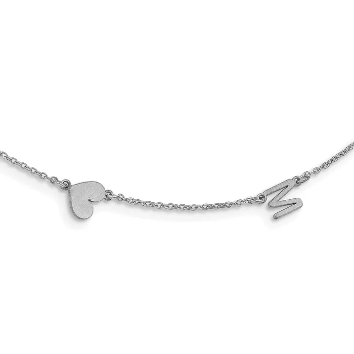 14KW 2 InitialSymbol NecklaceWBCXNA1287W WB Choice Jewelry Necklaces