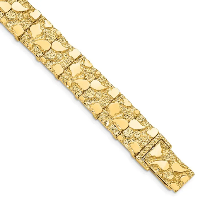 Bracelets 14k 1250mm Nugget BraceletWBCNB127 WB Choice Jewelry