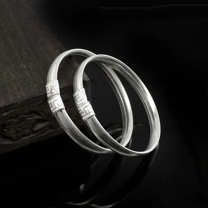 Bracelets Karizma Jewels Hollow Real Silver Openable Bangle Bracelet Pair 55 CM Bracelets Karizma Jewels Hollow Real Silver Openable Bangle Bracelet Pair 55 CM