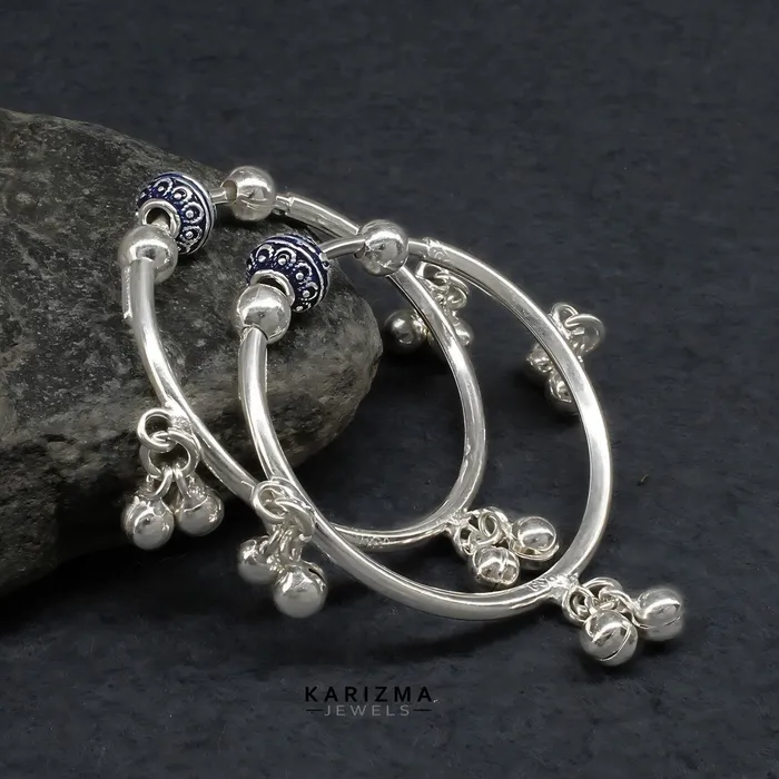 Bracelets Real Silver pretty gifts kids Bangles Bracelet With Jingle Bells Pair Karizma Jewels Bracelets Real Silver pretty gifts kids Bangles Bracelet With Jingle Bells Pair Karizma Jewels