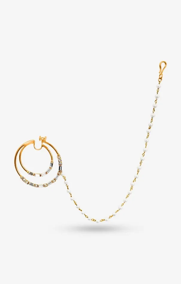 Dazzling Circlets Pearl Nose Ring PRERTO ECOMMERCE PRIVATE LIMITED Rings