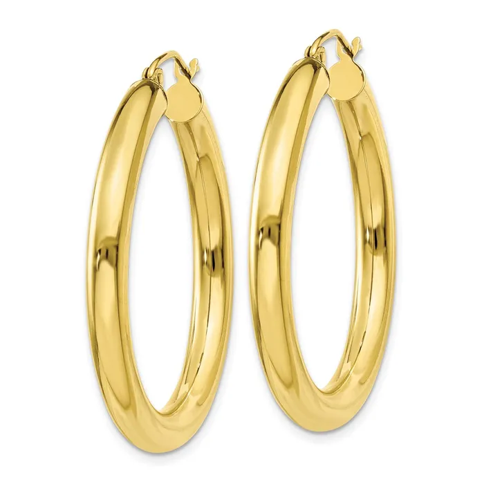 Earrings 10K Polished 4mm Tube Hoop EarringsWBC10T948 WB Choice Jewelry Earrings 10K Polished 4mm Tube Hoop EarringsWBC10T948 WB Choice Jewelry