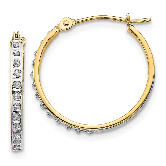 Earrings 14k Diamond Fascination Round Hinged Hoop EarringsWBCDF242 WB Choice Jewelry Earrings 14k Diamond Fascination Round Hinged Hoop EarringsWBCDF242 WB Choice Jewelry