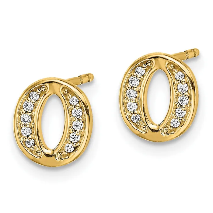 Earrings 14k Diamond Initial O EarringsWBCEM4170O007YA WB Choice Jewelry Earrings 14k Diamond Initial O EarringsWBCEM4170O007YA WB Choice Jewelry