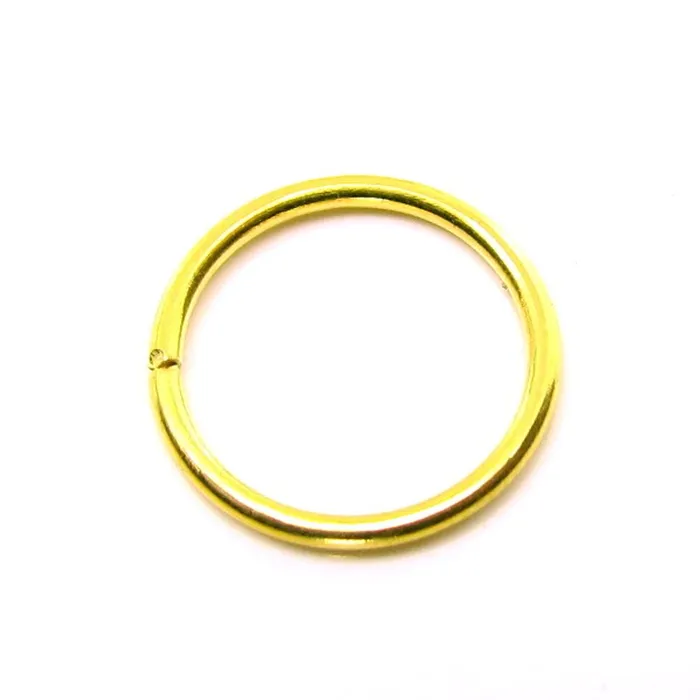 Earrings Solid 22K Real Gold plain wire THICK 20G Endless Piercing Nose Hoop Ring and for Earring Karizma Jewels