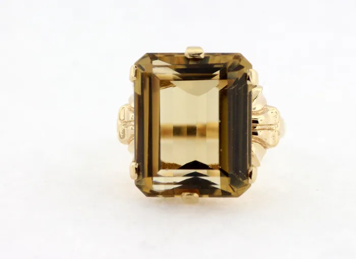 FULLERS PURCHASE FROM PUBLIC Rings ESTATE 14KY 110 CT CITRINE RING