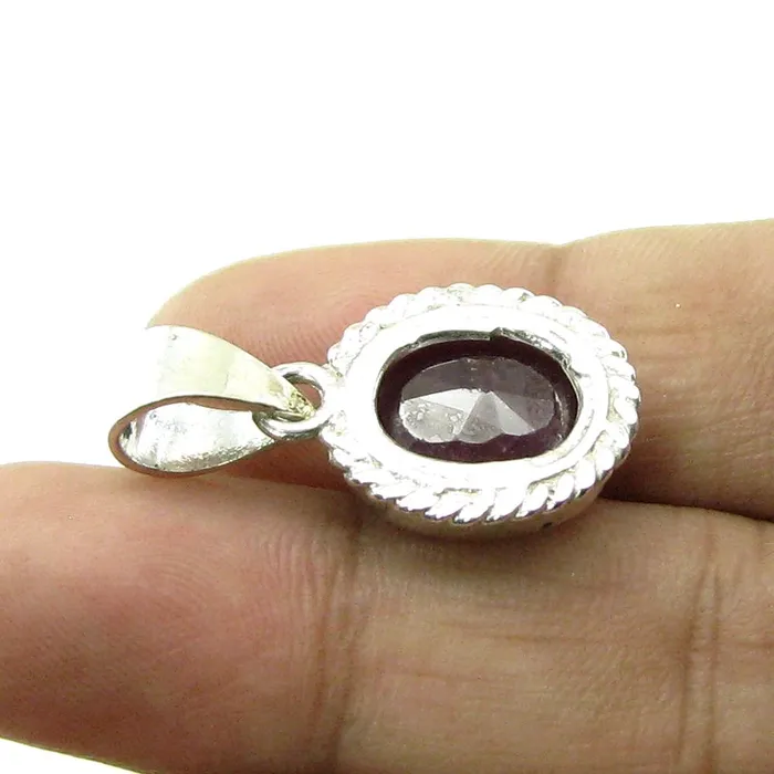 Karizma Jewels Necklaces Ethnic designer Birthstone Rashi Ratna Silver pendant Ruby Gemstone Karizma Jewels Necklaces Ethnic designer Birthstone Rashi Ratna Silver pendant Ruby Gemstone