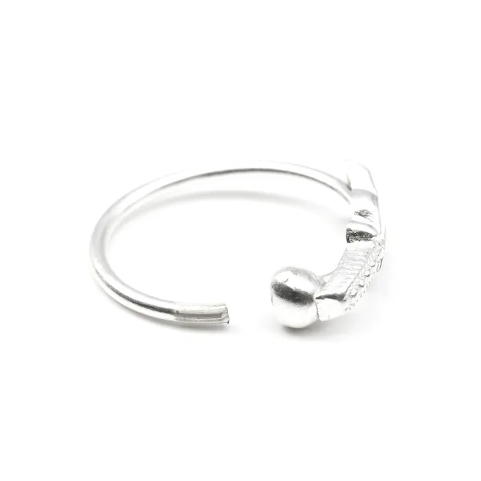 Karizma Jewels Rings Ethnic Indian nose ring Sterling Silver Hoop Nose piercing ring 22 Gauge
