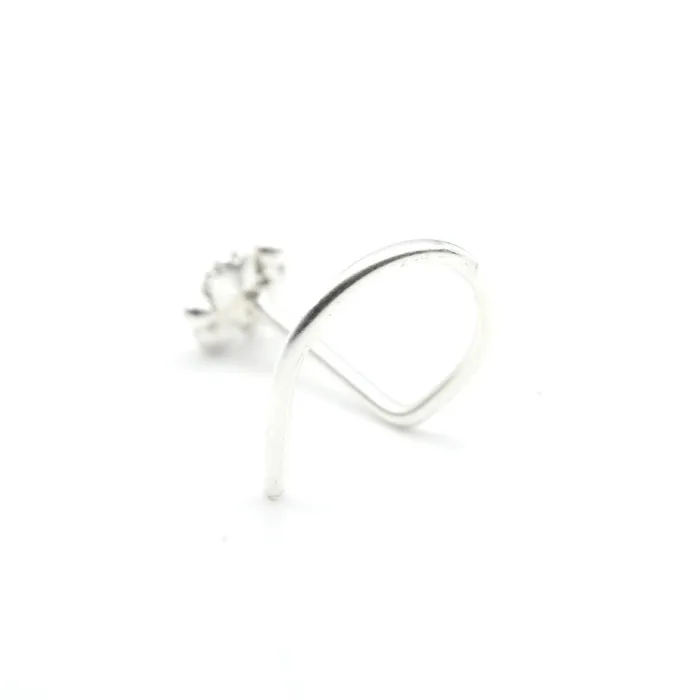 Karizma Jewels Rings Tiny Cute Real 925 Silver Nose Stud CZ Twisted nose ring