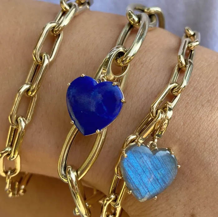 Lapis Heart Charm Shylee Rose Jewelry Charm Necklaces