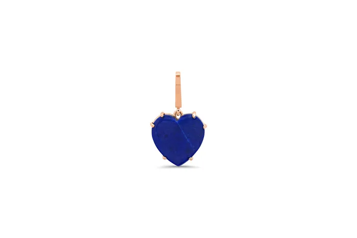 Lapis Heart Charm Shylee Rose Jewelry Charm Necklaces