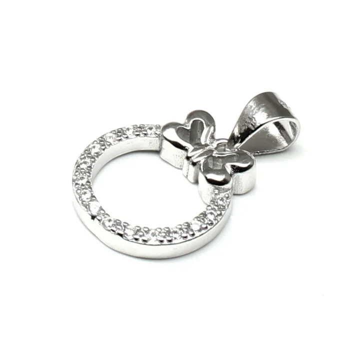 Necklaces Pure 925 Sterling Silver Pendant CZ Simulated Diamond Platinum Finish for Girls Karizma Jewels