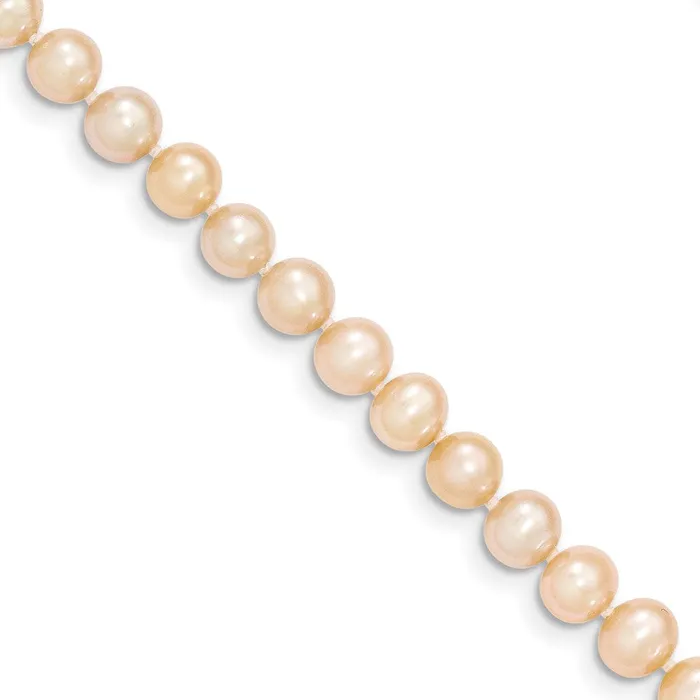 Necklaces WB Choice Jewelry 14k 56mm Pink Near Round Freshwater Cultured Pearl NecklaceWBCXF50716 Necklaces WB Choice Jewelry 14k 56mm Pink Near Round Freshwater Cultured Pearl NecklaceWBCXF50716