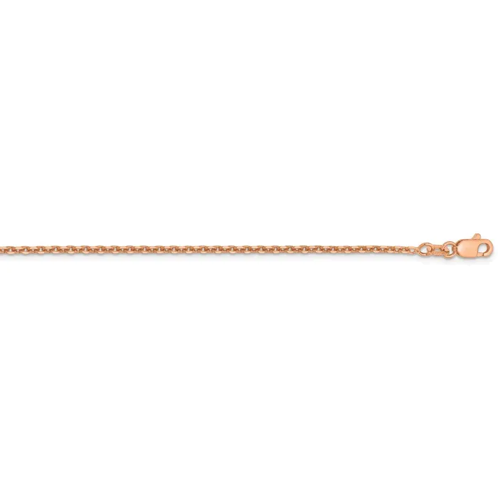 Necklaces WB Choice Jewelry 14k Rose Gold 165m DC Cable ChainWBCRSC3916