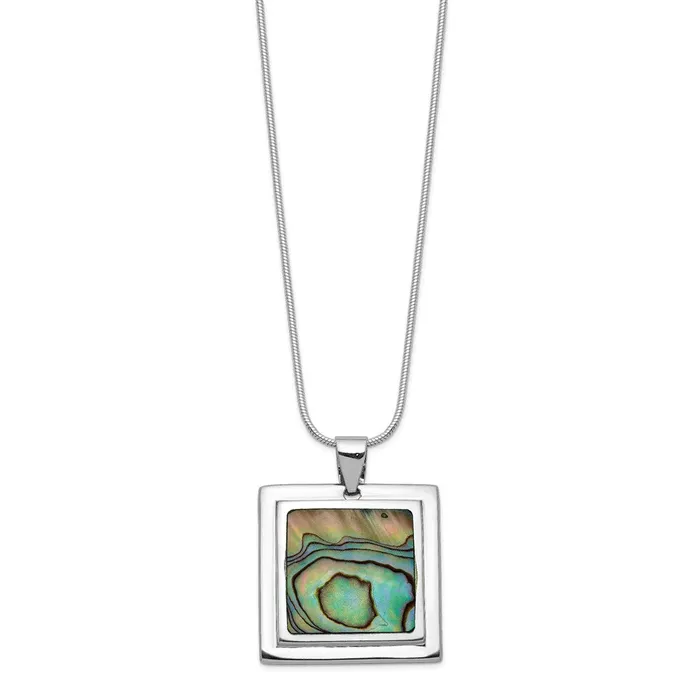 Necklaces WB Choice Jewelry Sterling Silver Abalone Pendant NecklaceWBCQH69818 Necklaces WB Choice Jewelry Sterling Silver Abalone Pendant NecklaceWBCQH69818
