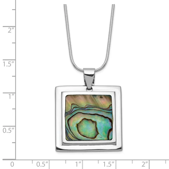 Necklaces WB Choice Jewelry Sterling Silver Abalone Pendant NecklaceWBCQH69818 Necklaces WB Choice Jewelry Sterling Silver Abalone Pendant NecklaceWBCQH69818
