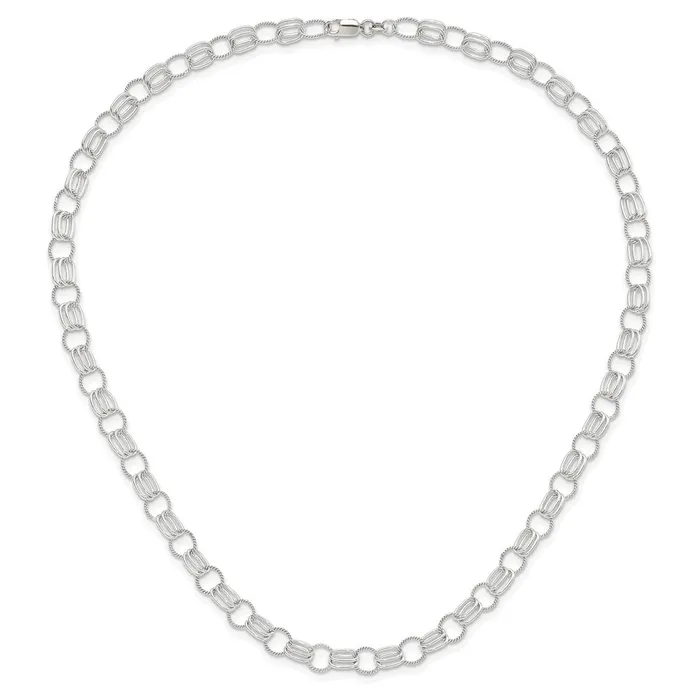 Necklaces WB Choice Jewelry Sterling Silver Twisted Link NecklaceWBCQG535918 Necklaces WB Choice Jewelry Sterling Silver Twisted Link NecklaceWBCQG535918