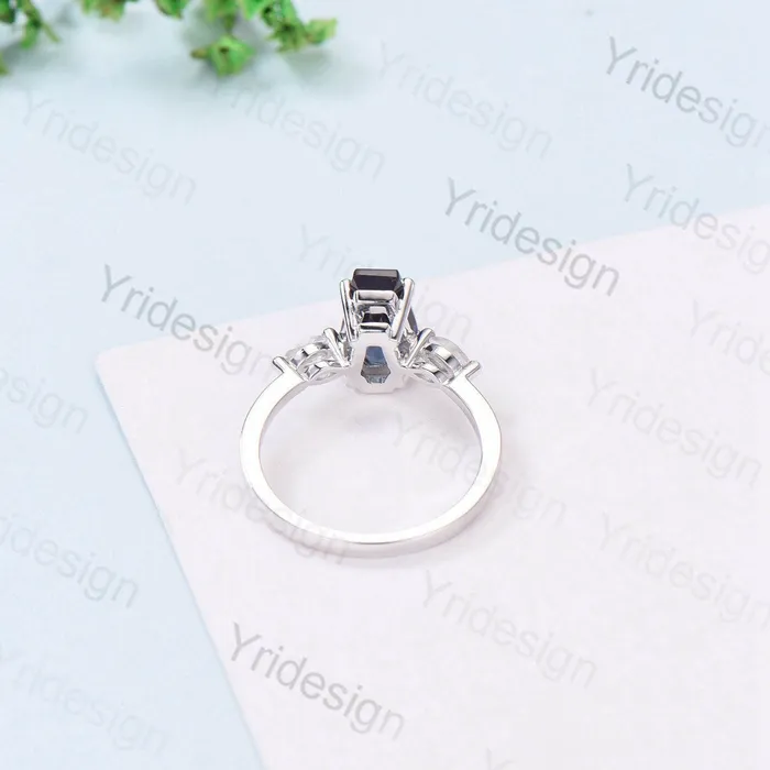PENFINE Rings Minimalist Coffin Shaped Blue Sandstone Ring Dainty Marquise Galaxy Star Shield Three Stone Goldstone Wedding Ring Proposal Gifts for Women PENFINE Rings Minimalist Coffin Shaped Blue Sandstone Ring Dainty Marquise Galaxy Star Shield Three Stone Goldstone Wedding Ring Proposal Gifts for Women