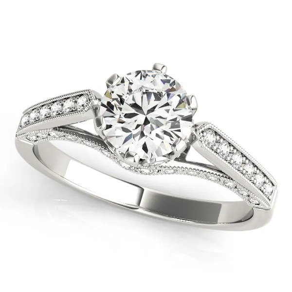 Rings Single Row Diamond Engagement Ring Overnight Mountings Fashion