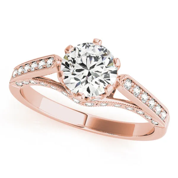 Rings Single Row Diamond Engagement Ring Overnight Mountings Fashion