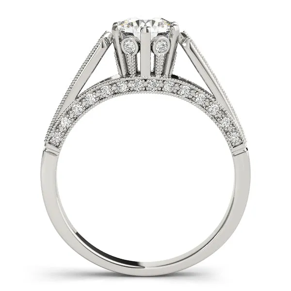 Rings Single Row Diamond Engagement Ring Overnight Mountings Fashion