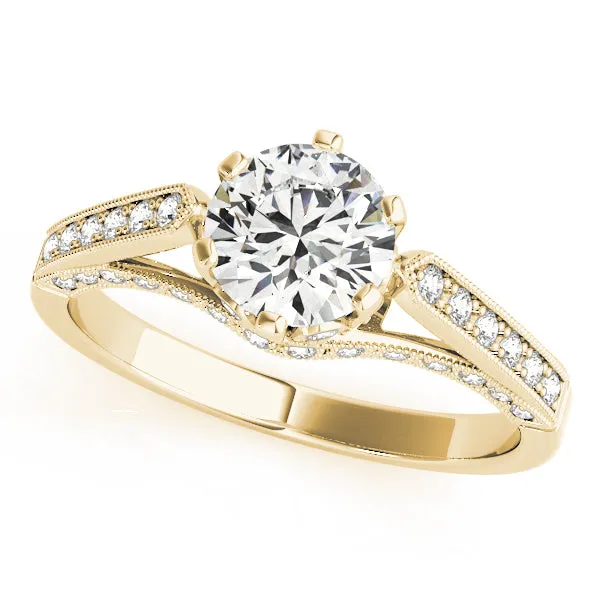 Rings Single Row Diamond Engagement Ring Overnight Mountings Fashion