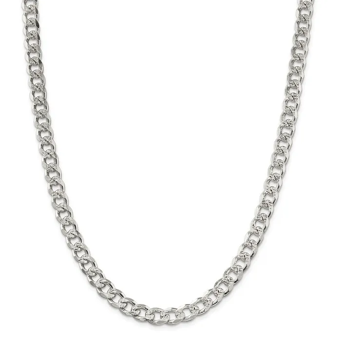 Rings Sterling Silver 8mm Pav Curb ChainWBCQCF22024 WB Choice Jewelry