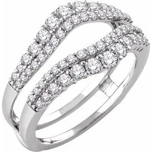 Rings WB Choice Jewelry 14K White 1 CTW Diamond Ring Guard651991100PSTWBC Rings WB Choice Jewelry 14K White 1 CTW Diamond Ring Guard651991100PSTWBC