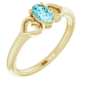 Rings WB Choice Jewelry 14K Yellow 5x3 mm Oval Zircon Youth Heart Ring71987631PSTWBC Rings WB Choice Jewelry 14K Yellow 5x3 mm Oval Zircon Youth Heart Ring71987631PSTWBC