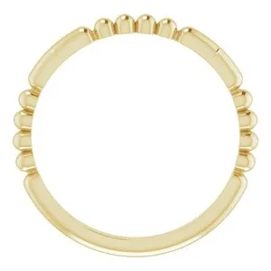 Rings WB Choice Jewelry 14K Yellow Beaded Stackable Ring 51779102PSTWBC Rings WB Choice Jewelry 14K Yellow Beaded Stackable Ring 51779102PSTWBC