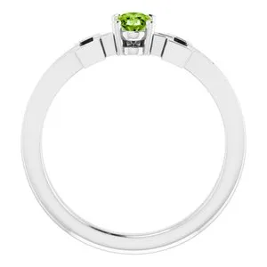Rings WB Choice Jewelry Platinum Peridot Solitaire Cross Youth Ring R43093656PSTWBC Rings WB Choice Jewelry Platinum Peridot Solitaire Cross Youth Ring R43093656PSTWBC