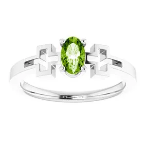 Rings WB Choice Jewelry Platinum Peridot Solitaire Cross Youth Ring R43093656PSTWBC Rings WB Choice Jewelry Platinum Peridot Solitaire Cross Youth Ring R43093656PSTWBC