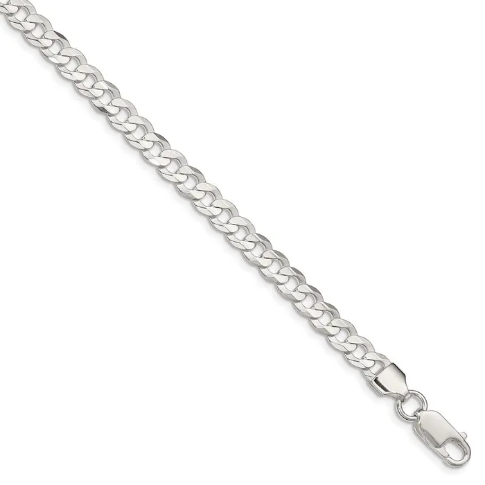 Rings WB Choice Jewelry Sterling Silver 565mm Concave Beveled Curb ChainWBCQCBC15026 Rings WB Choice Jewelry Sterling Silver 565mm Concave Beveled Curb ChainWBCQCBC15026