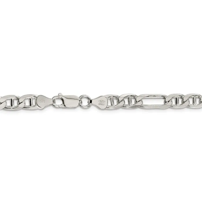 Rings WB Choice Jewelry Sterling Silver 65mm Figaro Anchor ChainWBCQAF18022 Rings WB Choice Jewelry Sterling Silver 65mm Figaro Anchor ChainWBCQAF18022