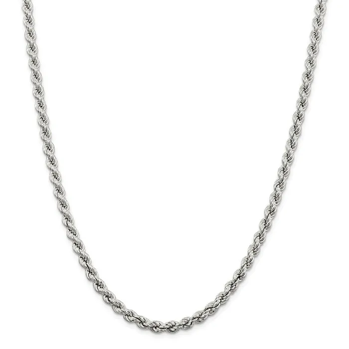 Sterling Silver 53mm Semisolid Rope ChainWBCQFC11924 WB Choice Jewelry Rings Sterling Silver 53mm Semisolid Rope ChainWBCQFC11924 WB Choice Jewelry Rings