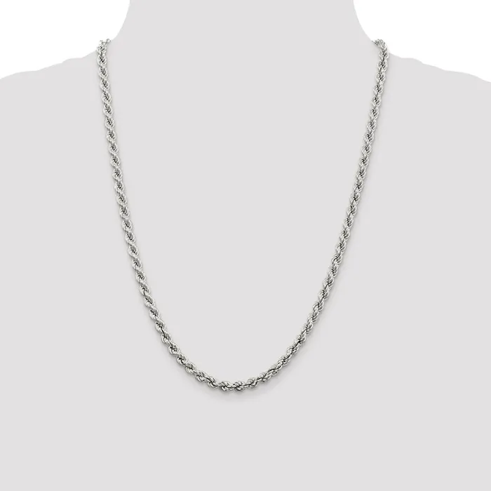 Sterling Silver 53mm Semisolid Rope ChainWBCQFC11924 WB Choice Jewelry Rings Sterling Silver 53mm Semisolid Rope ChainWBCQFC11924 WB Choice Jewelry Rings