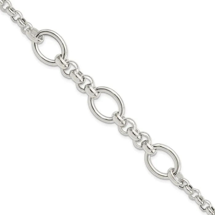 Sterling Silver Polished Fancy Link BraceletWBCQG5847775 WB Choice Jewelry Bracelets Sterling Silver Polished Fancy Link BraceletWBCQG5847775 WB Choice Jewelry Bracelets