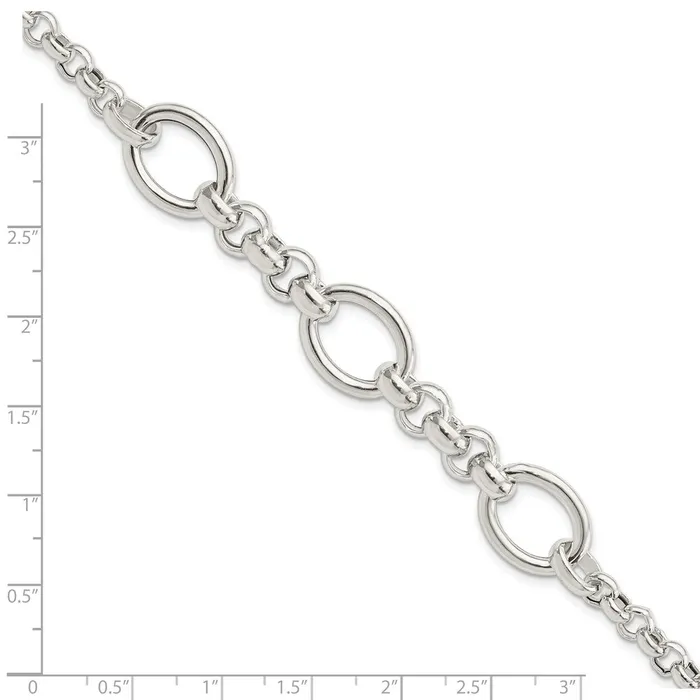 Sterling Silver Polished Fancy Link BraceletWBCQG5847775 WB Choice Jewelry Bracelets Sterling Silver Polished Fancy Link BraceletWBCQG5847775 WB Choice Jewelry Bracelets